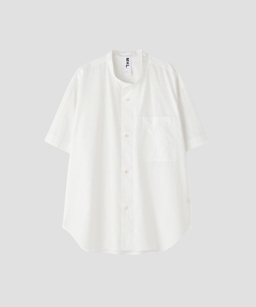 MHL.(エムエイチエル)の「COTTON RAMIE POPLIN(シャツ/ブラウス・メンズ・ホワイト/グレー/チャコール・SMALL/MEDIUM/LARGE/X-LARGE)」の9枚目の写真