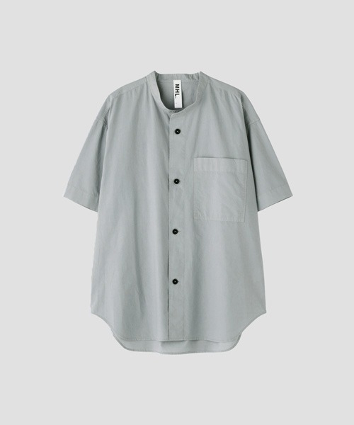 MHL.(エムエイチエル)の「COTTON RAMIE POPLIN(シャツ/ブラウス・メンズ・ホワイト/グレー/チャコール・SMALL/MEDIUM/LARGE/X-LARGE)」の14枚目の写真