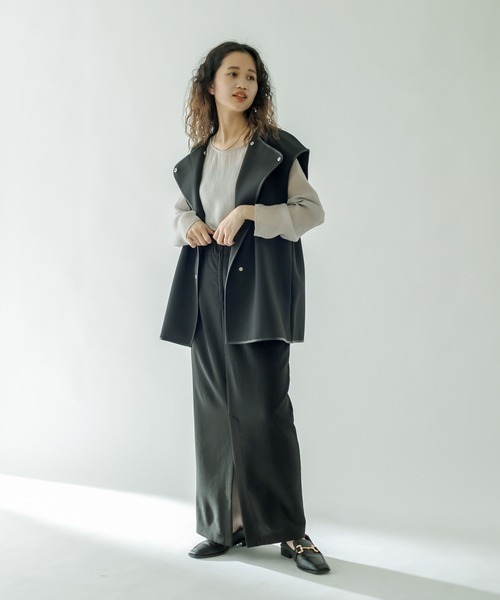 mystic（ミスティック）の「シアープルオーバー（Tシャツ/カットソー・レディース・アイボリー/オフホワイト/グレー・FREE）」の17枚目の写真