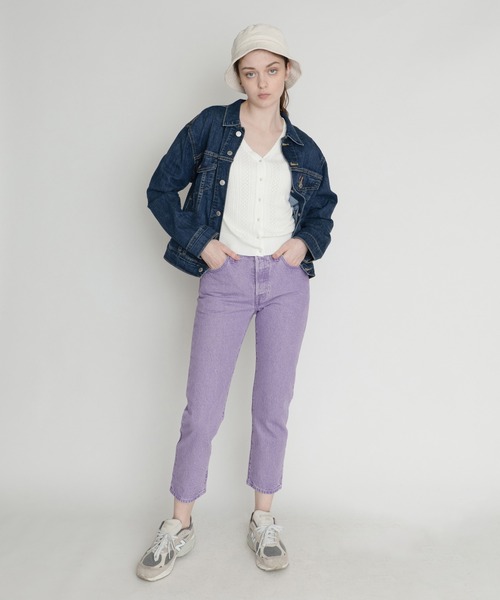 Levi's（リーバイス）の「EX BOYFRIEND トラッカージャケット CALM AND COLLECTED（デニムジャケット・レディース・ダークインディゴブルー・XS/S/M）」の8枚目の写真