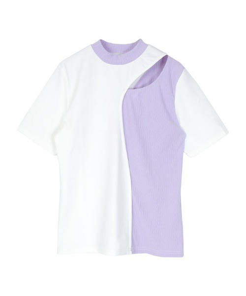 miette（ミエット）の「カーブライントップス（Tシャツ/カットソー・レディース・ネイビー/ライトベージュ/イエロー/カーキ/ブラック/オフホワイト・FREE）」の10枚目の写真