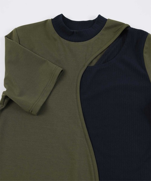 miette（ミエット）の「カーブライントップス（Tシャツ/カットソー・レディース・ネイビー/ライトベージュ/イエロー/カーキ/ブラック/オフホワイト・FREE）」の15枚目の写真