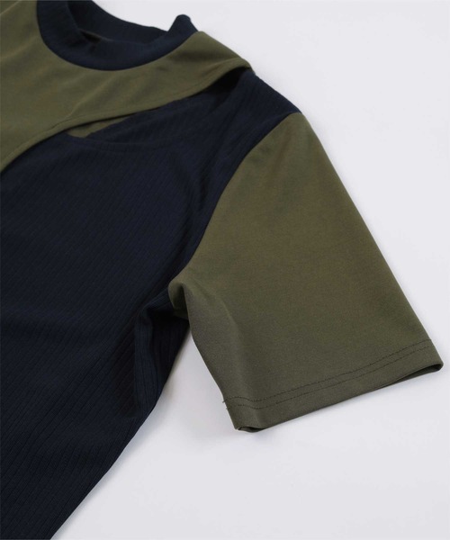 miette（ミエット）の「カーブライントップス（Tシャツ/カットソー・レディース・ネイビー/ライトベージュ/イエロー/カーキ/ブラック/オフホワイト・FREE）」の14枚目の写真