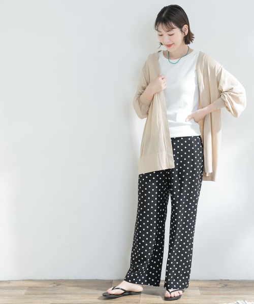 URBAN RESEARCH ROSSO FbyROSSOドットセミワイドパンツ F by ROSSO（エフバイロッソ）の「F by ROSSO ドットセミワイド