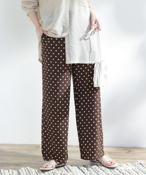 F by ROSSO（エフバイロッソ）の「F by ROSSO　ドットセミワイドパンツ（その他パンツ・レディース・ブラック/ブラウン・36/38）」の13枚目の写真