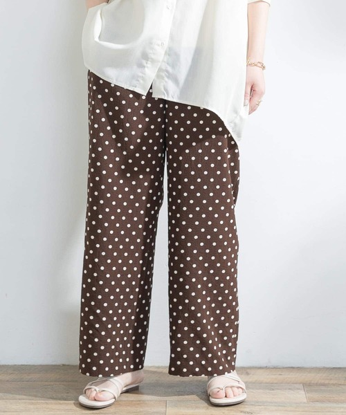 F by ROSSO（エフバイロッソ）の「F by ROSSO　ドットセミワイドパンツ（その他パンツ・レディース・ブラック/ブラウン・36/38）」の14枚目の写真