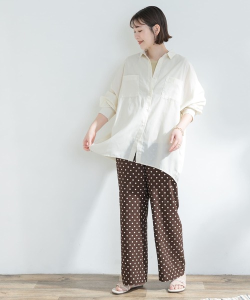 F by ROSSO（エフバイロッソ）の「F by ROSSO　ドットセミワイドパンツ（その他パンツ・レディース・ブラック/ブラウン・36/38）」の17枚目の写真