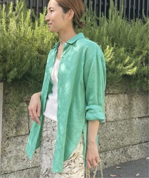 FRAMeWORK | 後染めフレンチリネンレギュラーシャツ◆(シャツ/ブラウス)