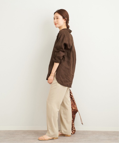 ■新品【FRAMeWORK】フレンチリネンレギュラーカラーシャツ セール】後染めフレンチリネンレギュラーシャツ◇（シャツ