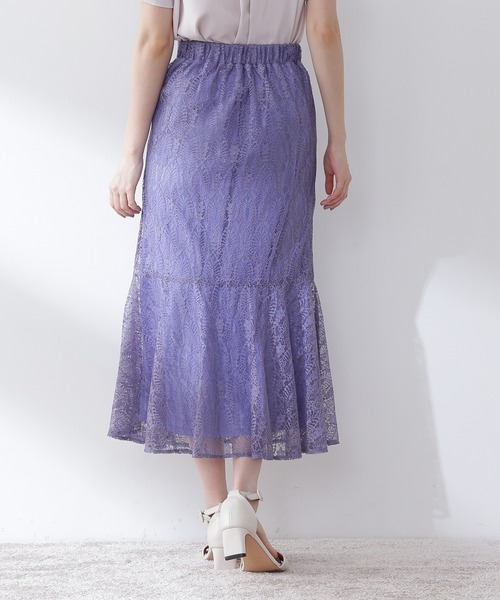 N.（N. Natural Beauty Basic）（エヌエヌナチュラルビューティーベーシック）の「◆レースマーメイドスカート（スカート・レディース・ライトグレー/ブラック/ブルー・MEDIUM）」の14枚目の写真