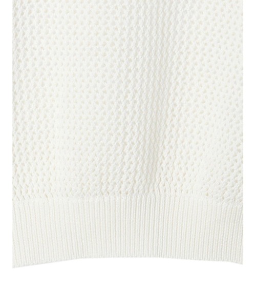 AMERICAN HOLIC（アメリカンホリック）の「透かし編み衿付きニットプルオーバー　-ウォッシャブル-（ポロシャツ・レディース・ブラック/オフホワイト・M/L）」の18枚目の写真