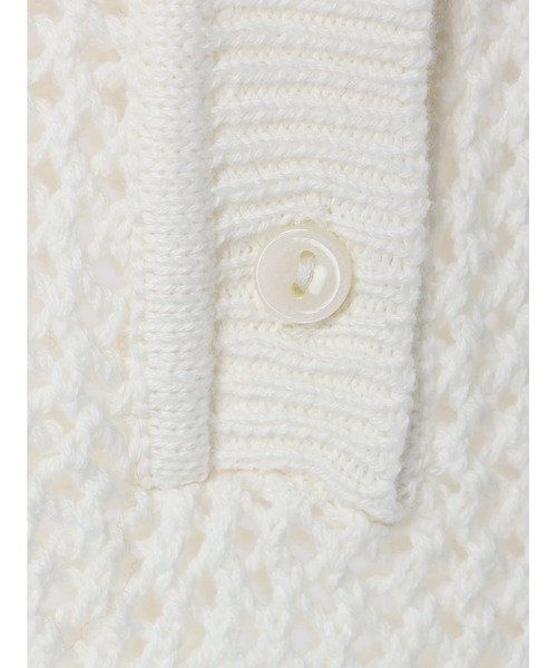 AMERICAN HOLIC（アメリカンホリック）の「透かし編み衿付きニットプルオーバー　-ウォッシャブル-（ポロシャツ・レディース・ブラック/オフホワイト・M/L）」の20枚目の写真