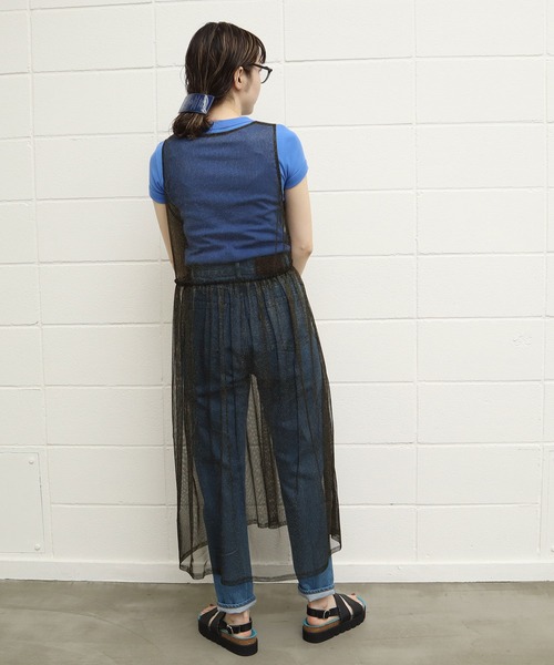 I am I in fact...（アイアムアイインファクト）の「Glitter tulle キャミワンピース（ワンピース・レディース・ピンク/ブラック/ゴールド・FREE）」の11枚目の写真