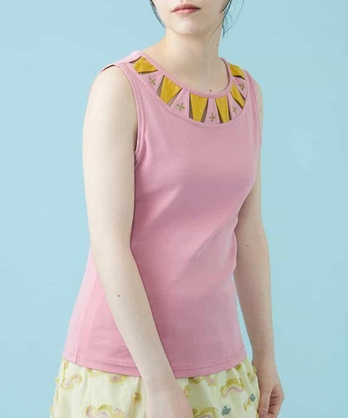 フライス刺繍タンクトップ