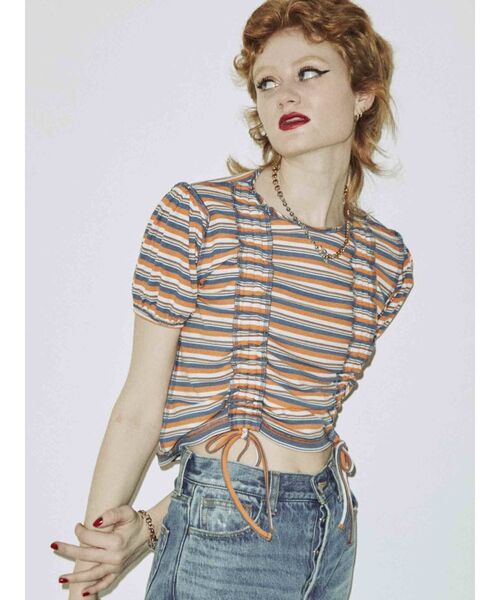 jouetie（ジュエティ）の「ハーフスリーブリバーシブルギャザーテレコトップス（Tシャツ/カットソー・レディース・ブラック/パープル/レッド/その他1/その他2・MEDIUM）」の13枚目の写真