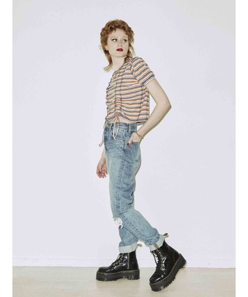 jouetie（ジュエティ）の「ハーフスリーブリバーシブルギャザーテレコトップス（Tシャツ/カットソー・レディース・ブラック/パープル/レッド/その他1/その他2・MEDIUM）」の17枚目の写真