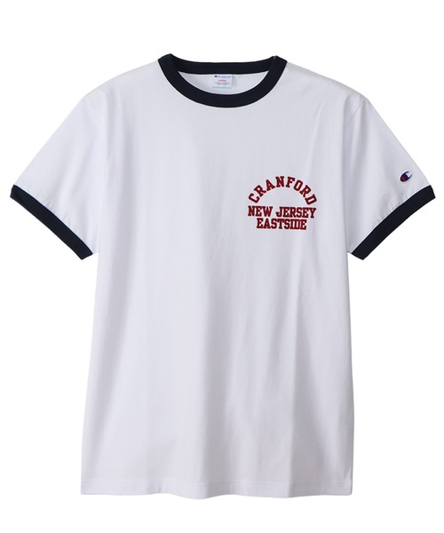 Champion(チャンピオン)の「Champion チャンピオン カレッジプリント半袖リンガーTシャツ(Tシャツ/カットソー・メンズ・ネイビー/ベージュ/ブラック/レッド・S/M/XL/L)」の7枚目の写真