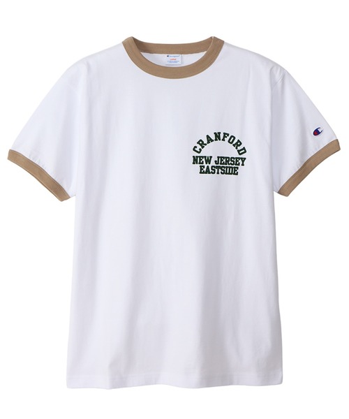 Champion(チャンピオン)の「Champion チャンピオン カレッジプリント半袖リンガーTシャツ(Tシャツ/カットソー・メンズ・ネイビー/ベージュ/ブラック/レッド・S/M/XL/L)」の8枚目の写真