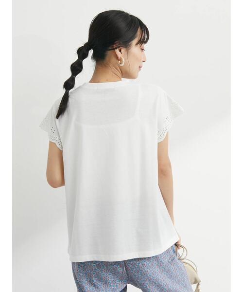 Green Parks(グリーンパークス)の「・SUGAR SPOON アイレットフレンチTシャツ(Tシャツ/カットソー・レディース・イエロー/パープル/オフホワイト/ブラック・FREE)」の13枚目の写真