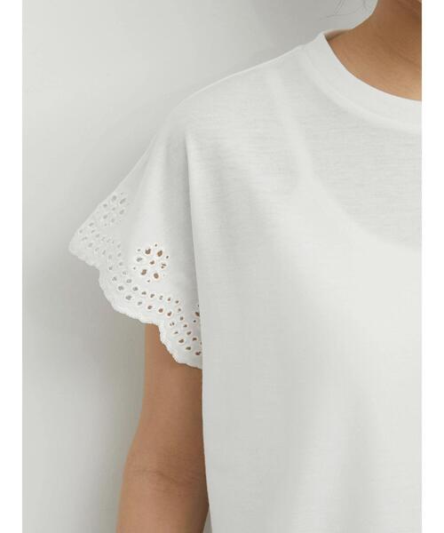 Green Parks(グリーンパークス)の「・SUGAR SPOON アイレットフレンチTシャツ(Tシャツ/カットソー・レディース・イエロー/パープル/オフホワイト/ブラック・FREE)」の15枚目の写真