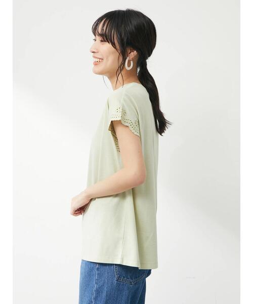 Green Parks(グリーンパークス)の「・SUGAR SPOON アイレットフレンチTシャツ(Tシャツ/カットソー・レディース・イエロー/パープル/オフホワイト/ブラック・FREE)」の19枚目の写真