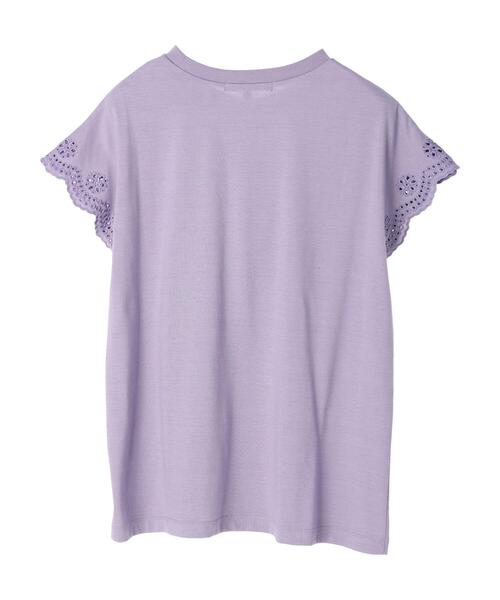 Green Parks(グリーンパークス)の「・SUGAR SPOON アイレットフレンチTシャツ(Tシャツ/カットソー・レディース・イエロー/パープル/オフホワイト/ブラック・FREE)」の22枚目の写真