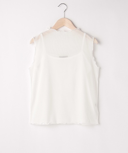 LOVETOXIC（ラブトキシック）の「シアータンクキャミSET（アンサンブル・キッズ・オフホワイト/マルチ・S/M/L）」の2枚目の写真