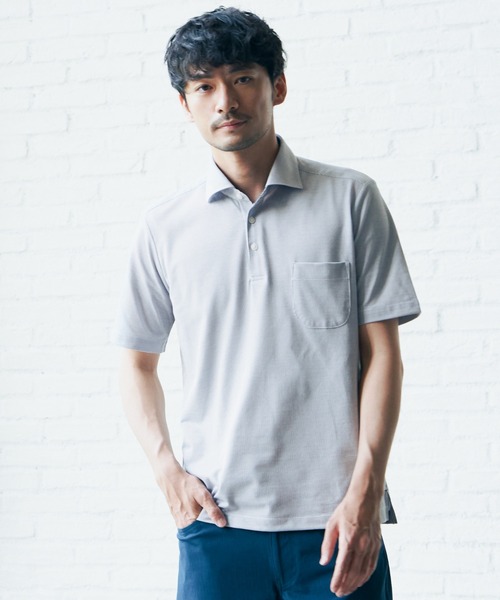 IKKA LOUNGE(イッカラウンジ)の「ALTIMA カッタウェーポロシャツ(ポロシャツ・メンズ・ネイビー/ブルー/ダークネイビー・M/L/XL/S)」の2枚目の写真