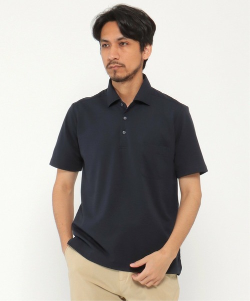 IKKA LOUNGE(イッカラウンジ)の「ALTIMA カッタウェーポロシャツ(ポロシャツ・メンズ・ネイビー/ブルー/ダークネイビー・M/L/XL/S)」の7枚目の写真