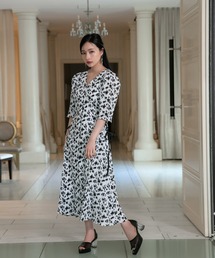 ANDGEEBEE | レースアップフラワーワンピ(ワンピース)