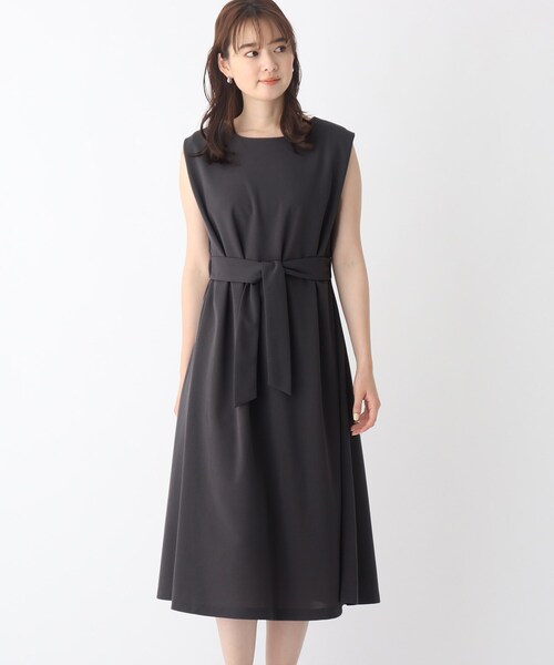 【極美品】シビラ　ワンピースコート　ベルト　ジョーゼット　M ベージュ 極美品】シビラ ワンピースコート ベルト ジョーゼット M ベージュ