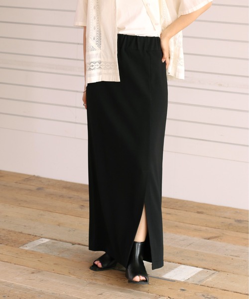 cepo（セポ）の「アシメスリットタイトスカート（スカート・レディース・ブラック/オレンジ/グリーン・M）」の5枚目の写真