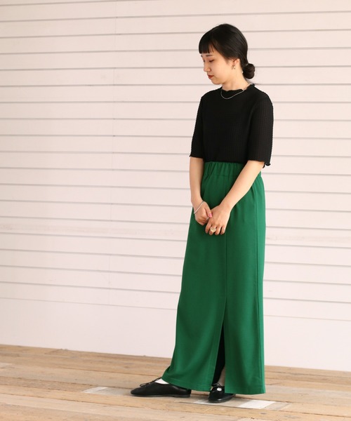 cepo（セポ）の「アシメスリットタイトスカート（スカート・レディース・ブラック/オレンジ/グリーン・M）」の13枚目の写真