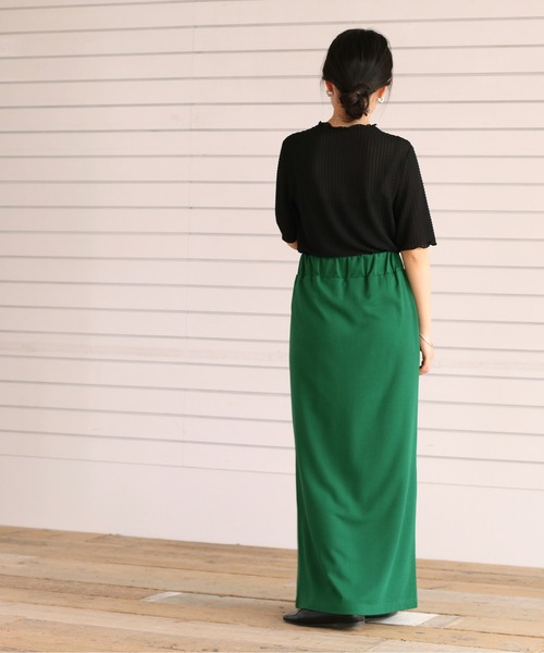 cepo（セポ）の「アシメスリットタイトスカート（スカート・レディース・ブラック/オレンジ/グリーン・M）」の15枚目の写真