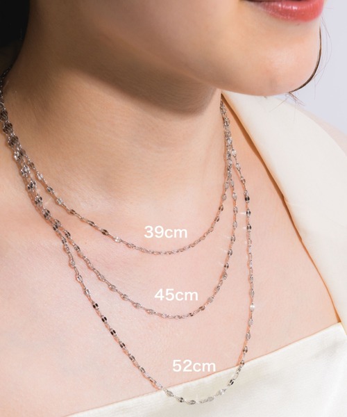 muku(ムク)の「金属アレルギー対応 スパークルネックレス/サージカルステンレス/316L(ネックレス・レディース・シルバー/ゴールド/シャンパン・39cm/45cm/52cm)」の17枚目の写真