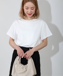 PICCIN | ネックパール付きTシャツ(Tシャツ/カットソー)