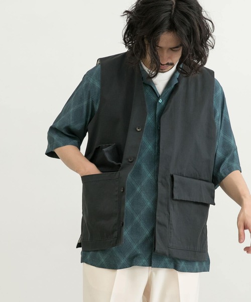 URBAN RESEARCH(アーバンリサーチ)の「ウェポンオーバーVネックベスト(ベスト・メンズ・ベージュ/ネイビー/ホワイト系その他・LARGE/MEDIUM)」の9枚目の写真