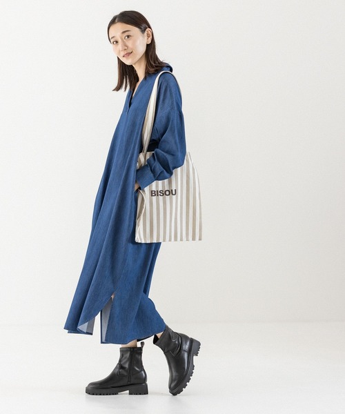 LEPSIM(レプシィム)の「アソートプリントトートバッグ 344089(トートバッグ・レディース・グレー/ピンク/イエロー/ブルー/ブラック系その他/ストライプ/オフホワイト/ネイビー・ONE SIZE)」の20枚目の写真