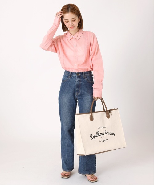 B.C STOCK（ベーセーストック）の「《追加》キャンバスロゴトートバッグ（トートバッグ・レディース・ブラウン/カーキ・FREE）」の5枚目の写真