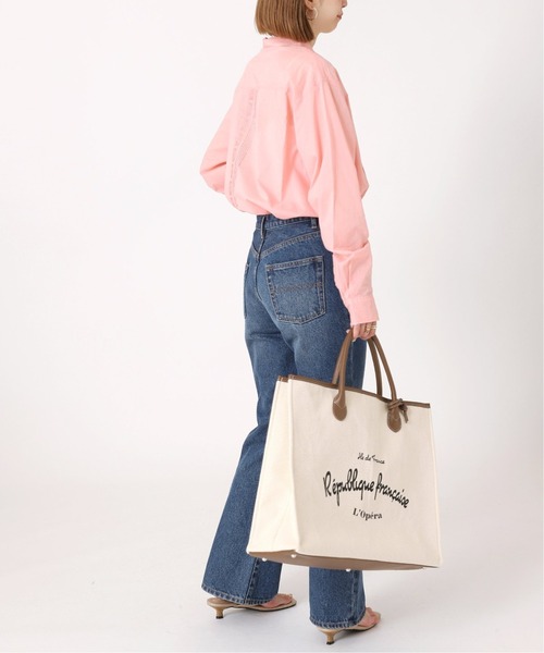 B.C STOCK（ベーセーストック）の「《追加》キャンバスロゴトートバッグ（トートバッグ・レディース・ブラウン/カーキ・FREE）」の6枚目の写真