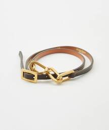 martinique | MAISON BOINET/07 mm belt in nappa leather lined nappa leather - brass chain(ベルト)