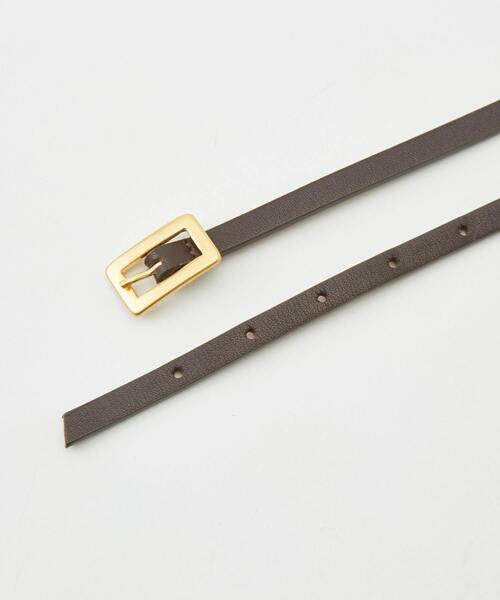 martinique(マルティニーク)の「MAISON BOINET/07 mm belt in nappa leather lined nappa leather - brass chain(ベルト・レディース・ブラウン・1/2)」の4枚目の写真