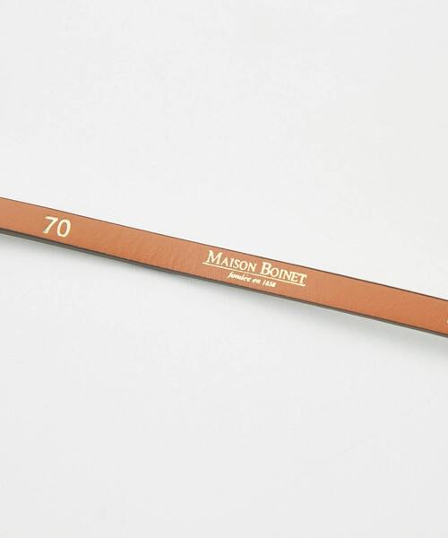 martinique(マルティニーク)の「MAISON BOINET/07 mm belt in nappa leather lined nappa leather - brass chain(ベルト・レディース・ブラウン・1/2)」の5枚目の写真