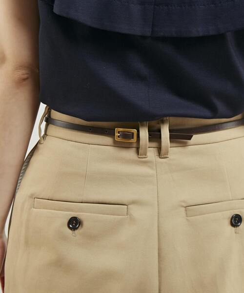 martinique(マルティニーク)の「MAISON BOINET/07 mm belt in nappa leather lined nappa leather - brass chain(ベルト・レディース・ブラウン・1/2)」の7枚目の写真