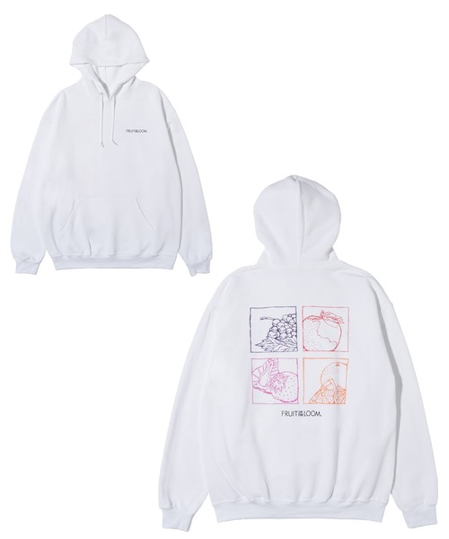 FRUIT OF THE LOOM（フルーツオブザルーム）の「プリントフーディA / 長袖 / パーカー / スウェット / プリント / カジュアル / ユニセックス（パーカー・メンズ・B/G/I/R/K/L/M/N/C/D/A/H/J/O/Q/F/E/P・M/L/XL）」の6枚目の写真