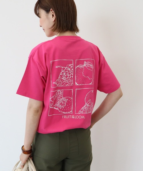 AMERICAN HOLIC（アメリカンホリック）の「【FRUIT OF THE LOOM】アーカイブアートバックプリントTEE（Tシャツ/カットソー・レディース・ホワイト/ブラック/ピンク/ブルー/パープル・M/L）」の5枚目の写真