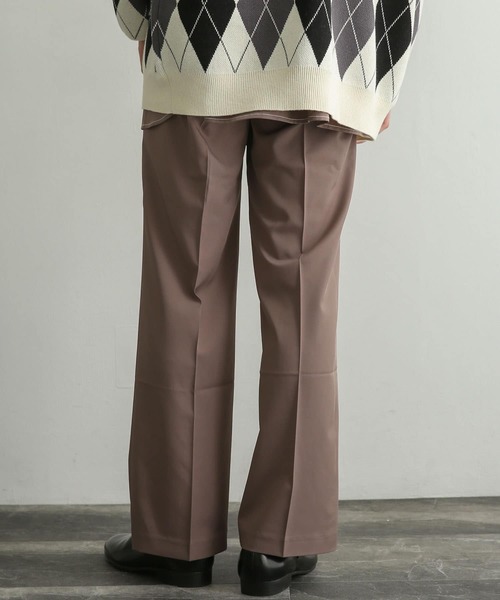 SENSE OF PLACE by URBAN RESEARCH（センスオブプレイスバイアーバンリサーチ）の「『セットアップ対応』 センタープレスストレートパンツ（その他パンツ・メンズ・ブラック/グリーン/モカ・MEDIUM/LARGE）」の7枚目の写真