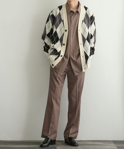 SENSE OF PLACE by URBAN RESEARCH（センスオブプレイスバイアーバンリサーチ）の「『セットアップ対応』 センタープレスストレートパンツ（その他パンツ・メンズ・ブラック/グリーン/モカ・MEDIUM/LARGE）」の6枚目の写真