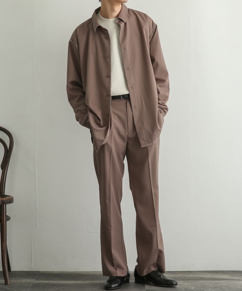 SENSE OF PLACE by URBAN RESEARCH（センスオブプレイスバイアーバンリサーチ）の「『セットアップ対応』 センタープレスストレートパンツ（その他パンツ・メンズ・ブラック/グリーン/モカ・MEDIUM/LARGE）」の8枚目の写真