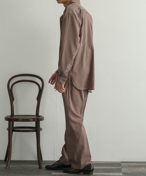 SENSE OF PLACE by URBAN RESEARCH（センスオブプレイスバイアーバンリサーチ）の「『セットアップ対応』 センタープレスストレートパンツ（その他パンツ・メンズ・ブラック/グリーン/モカ・MEDIUM/LARGE）」の9枚目の写真